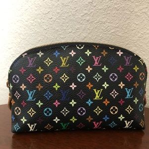 😍Louis Vuitton Cosmetic Pouch PM Multi-Color Noir